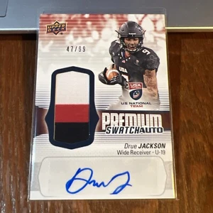 Drue Jackson 2018 Upper Deck USA Football U19 Premium Swatch Auto #FS-8/99 - Foto 1 di 9