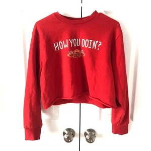 Rotes Crop Top Friends Pullover - Bild 1 von 5