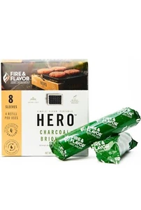 Fire & Flavor Hero BAMBOO Charcoal Briquets Grilling Barbecue BBQ Outdoors New - Picture 1 of 5