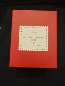 Hallmark Keepsake Christmas Ornament 2008 Porcelain Dated Bell in Original Box - Picture 1 of 4