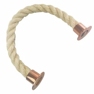 Cuerda barrera sisal natural 36 mm x 2,5 metros c/w extremos de copa de cobre - Imagen 1 de 1