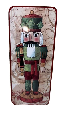 Holiday Inspirations Nutcracker Rectangular Tin Container Christmas - Image 1 of 4