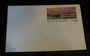 Postal Card 15 cent America the Beautiful USA Buffalo Mountains - Picture 1 of 2