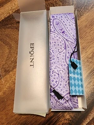 Corbata de seda ajustada Epoint púrpura cachemira nueva con etiquetas Foto 1 de 4