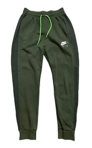 Nike Air Fleece Pants Mens Small (30x25) Army Green Relaxed Taper Stretch DD6348 - Picture 1 of 11