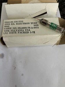 GTE Sylvania 5642 5960-00-230-5231 TUBE SINGLE ORIGINAL BOX NOS NIB - Picture 1 of 2
