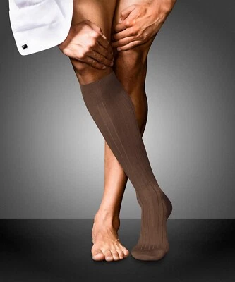 Calcetines Falke Deer Marrón Cálido Nº 2 Cachemira Hasta la Rodilla Talla 7-8 EU 41-42 £110 Foto 1 de 3