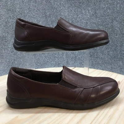 Aravon By New Balance Zapatos Mujer 9 B Sin Cordones Mocasín Marrón Cuero Informal Foto 1 de 4