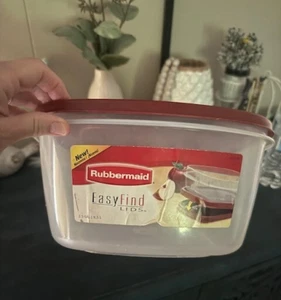 Rubbermaid Container, 9.5 L, 2.5 Gallon, Clear Base Maroon Red Lid~L@@K!!!!! - Picture 1 of 4