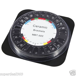 1 Kit Dental Orthodontic Ceramic Bracket Braces 5*5 MBT.022 3-4-5 Hooks Sale - Picture 1 of 3