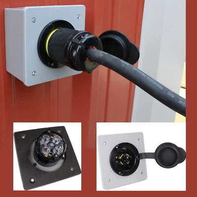 Generator Power Inlet Panel for 2-Gang FS/FD Box PB30 L14-30 L14-20 L5-30 L6-30 - Image 1 of 4