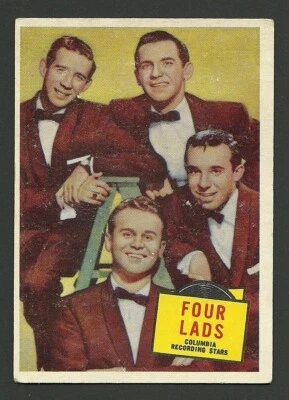 The Four Lads 1957 Topps Hit Stars Rock n Roll Pop Music Card #26 - Image 1 of 2