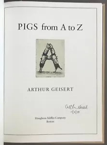 BESCHRIFTET Arthur Geisert SCHWEINE von A bis Z Houghton Mifflin Co. 1986 - Bild 1 von 12