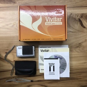 Vivitar Vivicam 6150s 4.0MP Compact Digital Camera Silver TESTED - Picture 1 of 11