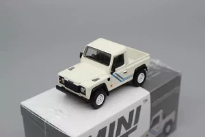 MINI GT 1/64 Land Rover Defender 90 Pickup Bianco Diefusa Modello Auto Giocattolo - Foto 1 di 6