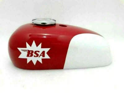 BSA 1964 A65-25PH Spitfire Hornet Red and White Painted Petrol Fuel Gas Tank+Cap - Image 1 of 4