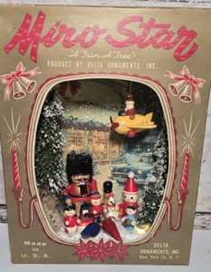 OOAK Weihnachten Kunst Dekor Retro Spielzeugladen Vintage Ornament Box leuchtet Handwerker 12" - Bild 1 von 17