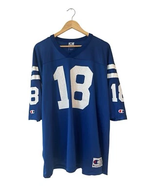 Camiseta deportiva vintage Champion Indianapolis Colts Peyton Manning talla 52 azul años 90 2XL Foto 1 de 3