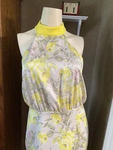 ASOS Floral Halter Midi Dress Women’s size 8. - Picture 1 of 18