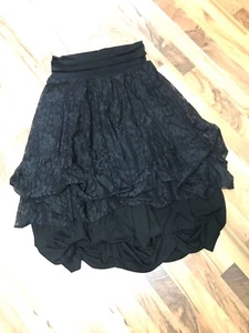 Lagenlook Traum-Wolken Ballonrock doppelt Jersey & leichte Spitze  42,44,46,48 - Bild 1 von 8