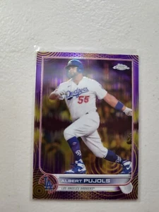 2022 Topps Chrome Sonic Purple & Yellow Sonic Pulse #84 Albert Pujols /299 NM - Picture 1 of 2