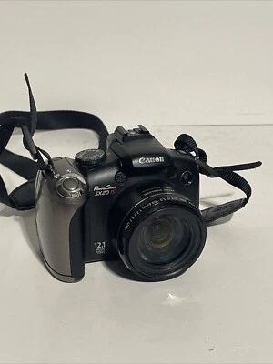 Cámara digital Canon PowerShot SX20 IS 12,1 MP - Falta tapa de lente negra Foto 1 de 4