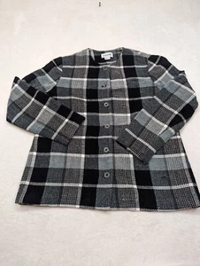 Alfred Dunner Erwachsene Damengröße 10 schwarz & weiß Strick Knopfleiste Jacke - Bild 1 von 11