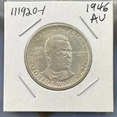 1946 US Booker Washington Silver Commemorative Half Dollar Collectible 111920-1 - Image 1 of 4