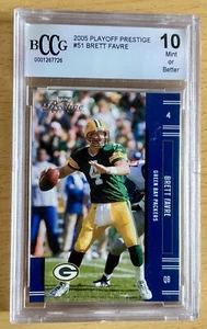 2005 Playoff Prestige Brett Favre Green Bay Packers Football Card #51 Graded 10 - Picture 1 of 2