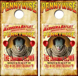 Calcomanía envolvente Pennywise The Dancing Clown Cornhole con laminado gratuito incluido - Imagen 1 de 1