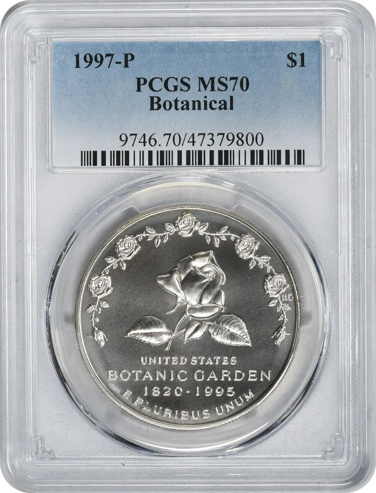 1997-P Botanical Commemorative Silver Dollar MS70 PCGS - Image 1 of 2