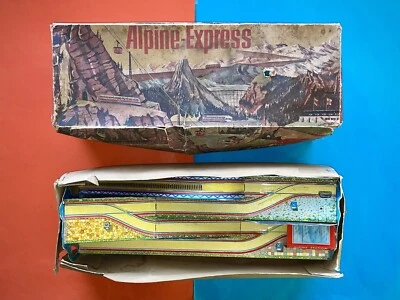 TECHNOFIX Alpine Express 300 AIR Blech Spielzeug AUTO BAHN Tin Toy 50 60 Box OVP - Bild 1 von 4
