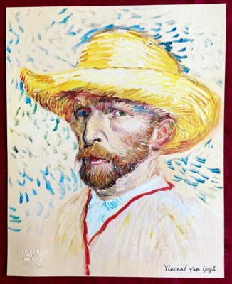 Litografía de Vincent Van Gogh de una pintura certificado de autenticidad firmado numerado Egon/Schiele Foto 1 de 4