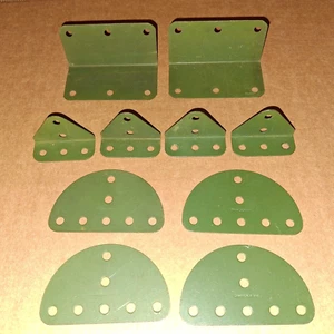 10 X PIEZAS (#M222/214/126) EJÉRCITO MECANIZADO MECANO DE PREGUERRA (PLACA ANGULAR/SEMI/TRUNNION - Imagen 1 de 1