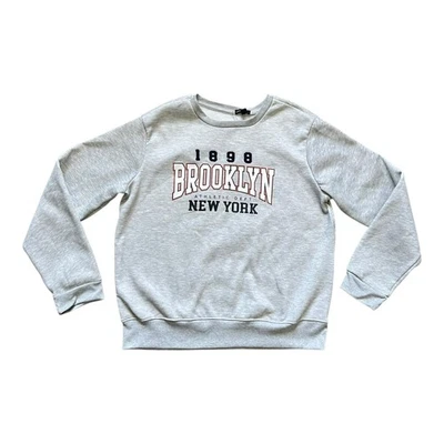 Green Goddess 1898 Brooklyn Athletic Dept. Sudadera para mujer L gris cuello redondo  Foto 1 de 4