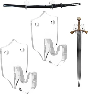 Cosmos 1 Juego Acrílico Espada Montaje en Pared Soporte de Exhibición Gancho Multi  Foto 1 de 4