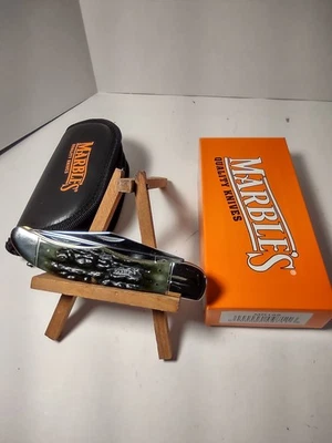 Marble's MR 188 зеленый кости 2 лезвия складной охотник - новый в коробке с подкладкой чехол - Изображение 1 из 4