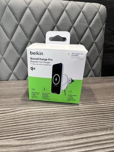 Cargador inalámbrico Belkin BoostCharge, cargador magnético para automóvil, soporte de montaje para teléfono Co - Imagen 1 de 4