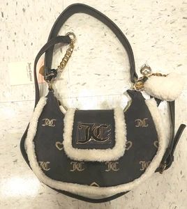 Bolso Bandolera Juicy Couture Acurrucado Hobo Bolso Chocolate Brn Sherpa Esponjoso - Imagen 1 de 6