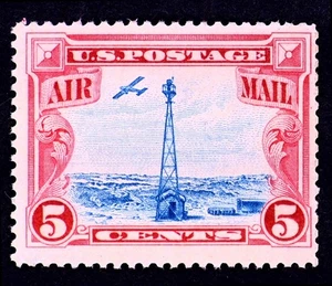 lss USA 1928 Airmail 5c Beacon Rocky Mountains Scott C11 MNH Nice Centering. - Picture 1 of 2