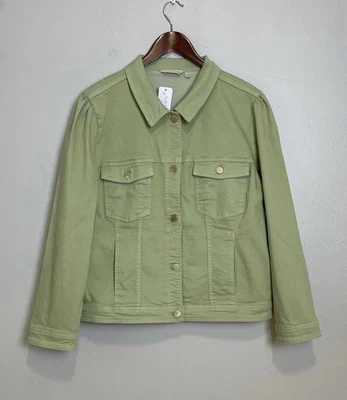 Новый с Ярлыками мягкое окружение Sage зеленый Diana Shapely джинсовая куртка размер XLButton вниз - Изображение 1 из 4