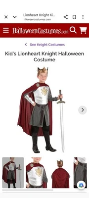 Disfraz de caballero para niño con espada y capa talla grande Foto 1 de 4