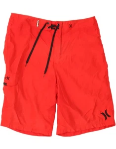 HURLEY Mens Graphic Swimming Shorts Large Red Polyester TQ22 - Picture 1 of 3