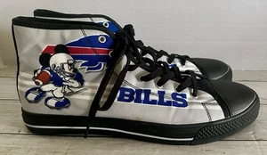 Zapatillas deportivas Buffalo Bills de lona para hombre - Zapatos de fútbol de caña alta, talla 11 - Imagen 1 de 13