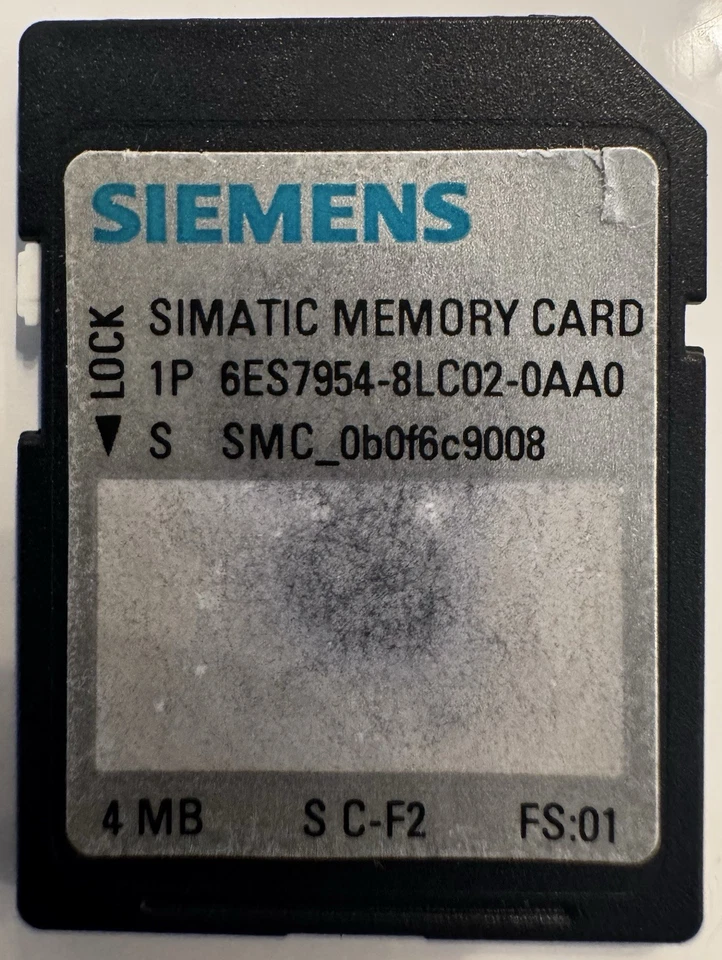 Siemens SIMATIC S7 Memory Card mit 4 MB 6ES7954-8LC02-0AA0 - Bild 1 von 1