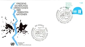 Vintage FDC United Nations Geneva Postmark Scott #92 Peacekeeping Operations - Picture 1 of 2
