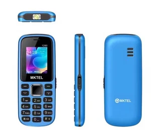 Quemador de teléfono móvil MKTEL 1280 personas mayores/niños fácil uso desbloqueado doble SIM azul - Imagen 1 de 3