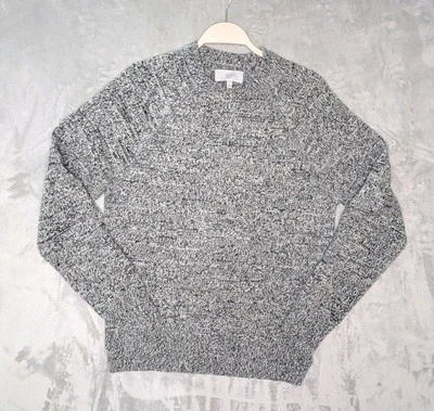 Suéter Jack Spade New York Marled Cuello Redondo Gris/Negro Talla Pequeña 100% Lana Foto 1 de 4