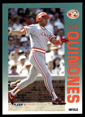 1992 Fleer Luis Quinones Cincinnati Reds #417 - Image 1 of 2