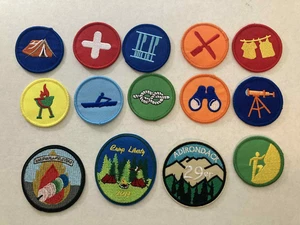 14 Pfadfinder inspirierte Aufnäher 11 Verdienststil Abzeichen Pfadfinder Camping Erste Hilfe - Bild 1 von 7